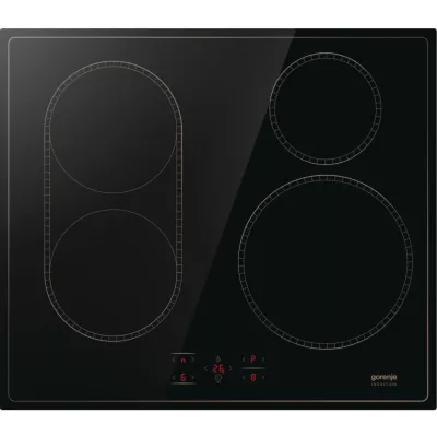 Варильна поверхня Gorenje індукційна, 60см, PowerBoost, TouchControl, поєднання конфорок, чорний (GI6421CLBSC)