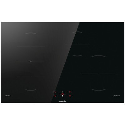 Варильна поверхня Gorenje індукційна, 80см, PowerBoost, TouchControl, поєднання конфорок, чорний (GI8421BSC)