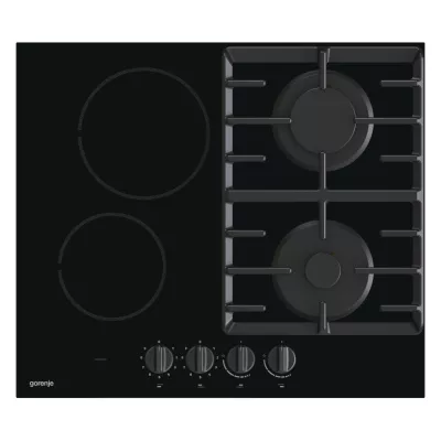 Варильна поверхня Gorenje комбінована (2 газ + 2 склокерам. ), 60см, чорний (GCE691BSC)