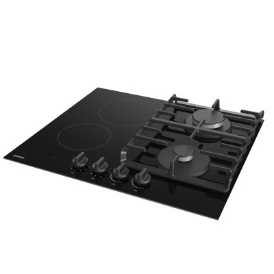 Варильна поверхня Gorenje комбінована (2 газ + 2 склокерам. ), 60см, чорний (GCE691BSC)