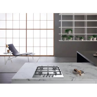 Варильна поверхня Whirlpool газова, 60см, чавун, турбо-конфорка, нерж (TKRL660IX)