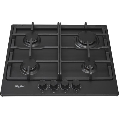 Варильна поверхня Whirlpool газова, 60см, чавун, турбо-конфорка, чорний (TGML660NB)
