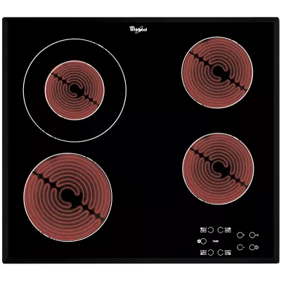 Варильна поверхня Whirlpool електрична склокерамічна, 60см, чорний (AKT8130BA)