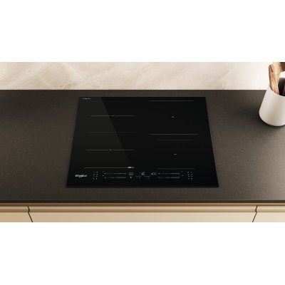 Варильна поверхня Whirlpool індукційна, 60см, розширена зона, чорний (WFS5060CPBF)