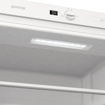 Вбуд. холодильник з мороз. камерою Gorenje, 177х55х54см, 2 двері, 180(68)л, А+, NF+, Зона св-ті, Внутр. Диспл, Білий (NRKI418EE1