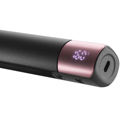 Випрямляч Ardesto Pink Touch, 50Вт, 160-200C, акумуляторний, кераміка, USB-C > USB-A, сірий+рожевий (HS-R300PT)