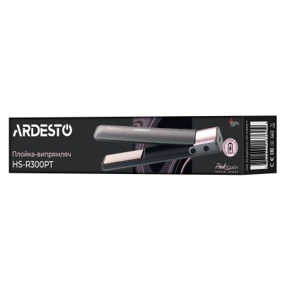 Випрямляч Ardesto Pink Touch, 50Вт, 160-200C, акумуляторний, кераміка, USB-C > USB-A, сірий+рожевий (HS-R300PT)