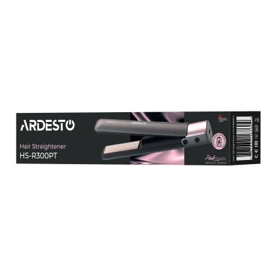 Випрямляч Ardesto Pink Touch, 50Вт, 160-200C, акумуляторний, кераміка, USB-C > USB-A, сірий+рожевий (HS-R300PT)