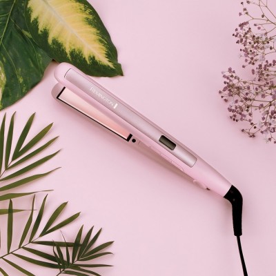 Випрямляч Remington Coconut Smooth, 47Вт, темп.режимів-9, 150-230С, дисплей, кераміка, рожевий (S5901)