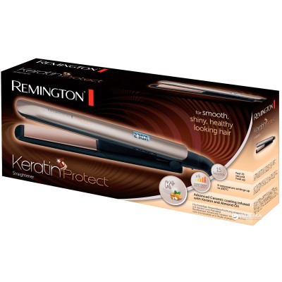 Випрямляч Remington Keratin Protect, 50Вт, темп.режимів-9, 150-230С, дисплей, кераміка, сріблястий (S8540)