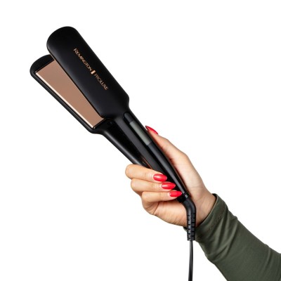Випрямляч Remington PROluxe Midnight Wide Plate Straightener, темп.режимов-9, 150-230С, чохол, дісплей, кераміка, чорний (S9150B