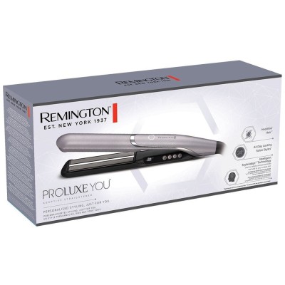 Випрямляч Remington ProLuxe You Adaptive, 52Вт, темп.режимів-9, 150-230С, дисплей, іонізація, кераміка, чорно-сірий (S9880)