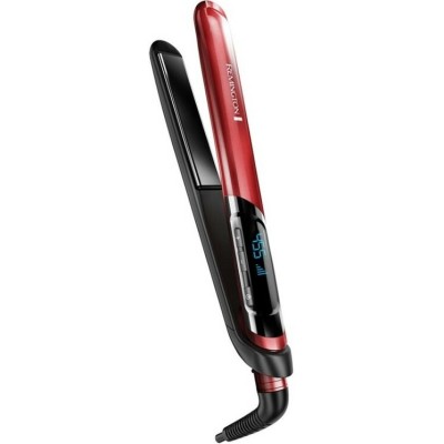 Випрямляч Remington Silk Straightener, 300Вт, 150-235С, дисплей, кейс, кераміка, чорно-червоний (S9600)