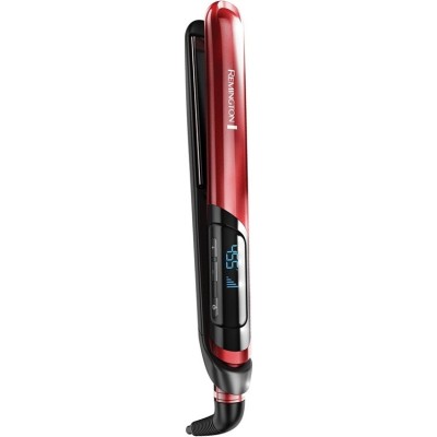 Випрямляч Remington Silk Straightener, 300Вт, 150-235С, дисплей, кейс, кераміка, чорно-червоний (S9600)