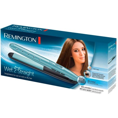 Випрямляч Remington Wet 2 Straight, 47Вт, темп.режимів-10, 140-230С, дисплей, кераміка, титан , бірюзовий (S7300)