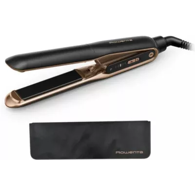 Випрямляч Rowenta Thermocare Ultimate Experience, темп.режимів-5, 150-210С, дисплей, кераміка, чорно-золотий (SF8120F0)