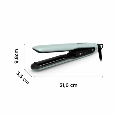 Випрямляч Rowenta Thermoglide, темп.режимів-5, 150-230С, іонізація, титан, світло-зелений (SF5120E0)