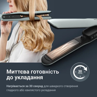 Випрямляч Rowenta Thermoglide, темп.режимів-5, 150-230С, іонізація, титан, світло-зелений (SF5120E0)