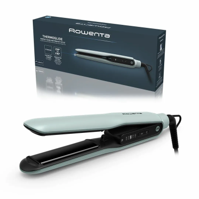 Випрямляч Rowenta Thermoglide, темп.режимів-5, 150-230С, іонізація, титан, світло-зелений (SF5120E0)