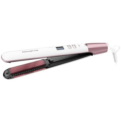 Випрямляч Rowenta Volumizer, >240Вт, темп.режимів-8, 140-210С, дисплей, іонізація, кераміка, біло-рожевий (SF4655F0)