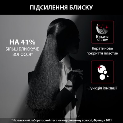 Випрямляч Rowenta x Karl Lagerfeld K/Pro Stylist Straightener, темп.режимів-8, 140-210С, дисплей, іонізація, кераміка, чорний (S