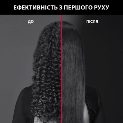 Випрямляч Rowenta x Karl Lagerfeld K/Pro Stylist Straightener, темп.режимів-8, 140-210С, дисплей, іонізація, кераміка, чорний (S