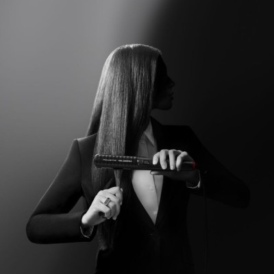 Випрямляч Rowenta x Karl Lagerfeld K/Pro Stylist Straightener, темп.режимів-8, 140-210С, дисплей, іонізація, кераміка, чорний (S