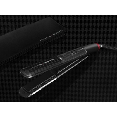 Випрямляч Rowenta x Karl Lagerfeld K/Pro Stylist Straightener, темп.режимів-8, 140-210С, дисплей, іонізація, кераміка, чорний (S
