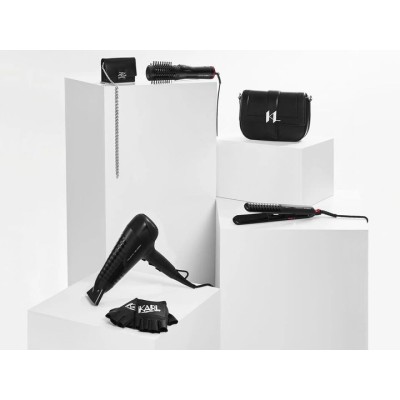 Випрямляч Rowenta x Karl Lagerfeld Optiliss, >240Вт, темп.режимів-10, 130-230С, іонізація, кераміка, турмалін , чорний (SF323LF0