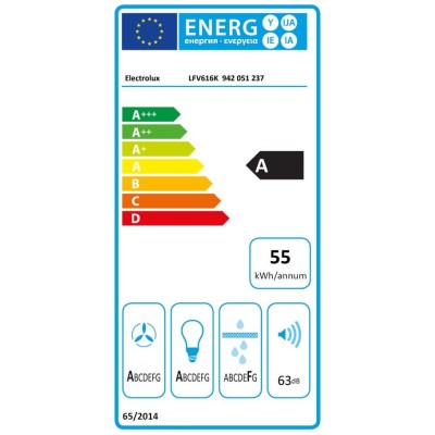 Витяжка Electrolux вертикальна, 60см, 700м куб год., Hob2Hood, чорний (LFV616K)
