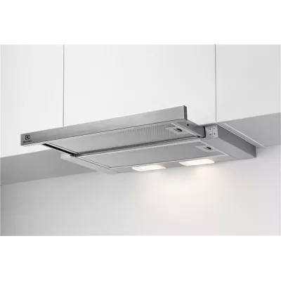 Витяжка Electrolux телескопічна, 59см, 410м.куб/год., сірий (LFP326S)