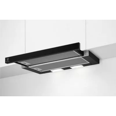 Витяжка Electrolux телескопічна, 59см, 410м.куб/год., чорний (LFP326FB)