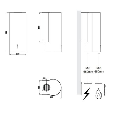 Витяжка Faber купольна, 37см, 1035м.куб/год, Eclipse Ev8 Led X A37, нерж