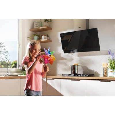 Витяжка Gorenje похила, 90см, 608м.куб/год, чорний (WHI949EXBG)