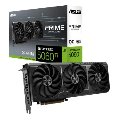 Відеокарта ASUS GeForce RTX 5060 Ti 16GB GDDR7 OC PRIME-RTX5060TI-O16G (90YV0MH2-M0NA00)