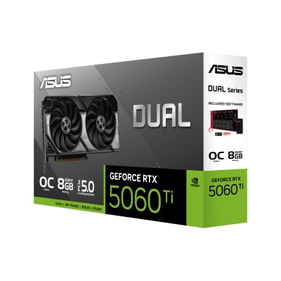 Відеокарта ASUS GeForce RTX 5060 Ti 8GB GDDR7 OC DUAL-RTX5060TI-O8G (90YV0MP2-M0NA00)