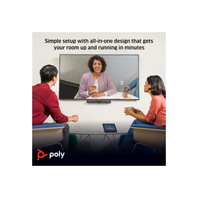 Відеотермінал Poly Studio X30, 4K, Poly Video OS, сертифікати Microsoft Teams, Zoom, сірий (83Z45AA)