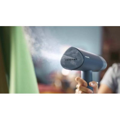 Відпарювач Philips компактний 3000 Series, 1000Вт, 100мл, постійна пара - 20гр, складана ручка, синій (STH3000/20)