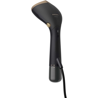 Відпарювач PHILIPS компактний, 1500Вт, 100 и 200мл, постійна пара - 28гр, керам. підошва, чорний (STH7060/80)