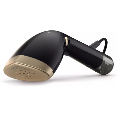 Відпарювач PHILIPS компактний, 1500Вт, 100 и 200мл, постійна пара - 28гр, керам. підошва, чорний (STH7060/80)