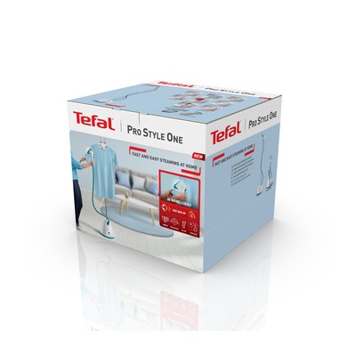 Відпарювач Tefal вертикальний Pro Style One, 1800Вт, 1500мл, постійна пара - 37гр, нерж. сталь, біло-голубий (IT2460E0)
