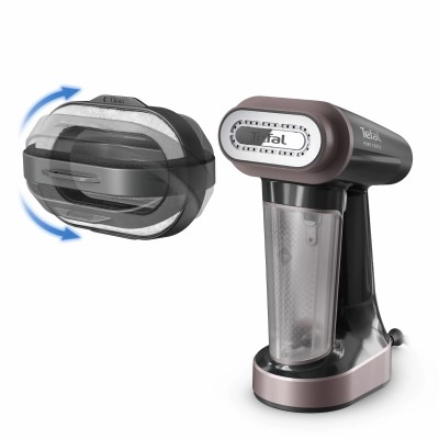 Відпарювач Tefal компактний Pure Force 3в1, 1800Вт, 180мл, постійна пара - 35гр, керам. підошва, чорно-рожевий (DT8765E0)