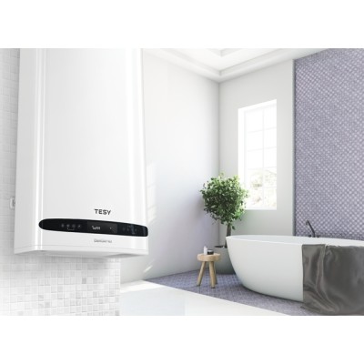 Водонагрівач електр. TESY Bellislimo Cloud плаский GCR 1002722 E31 ECW Wi-Fi, 100л, 2,2кВт, ун. монтаж, електр. кер-ння, B, біли