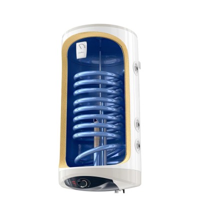 Водонагрівач електр. TESY Modeco Ceramic круглий із теплообмінником GCV9SL 1004724D C21 TS2RCP, 100л, 2,4кВт, сухий тен, мех. ке