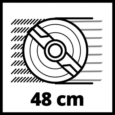 Газонокосарка акумуляторна Einhell PXC GE-CM 36/48 Li M 36В(18+18) 48см без травозбірника 30-75мм 16.9кг