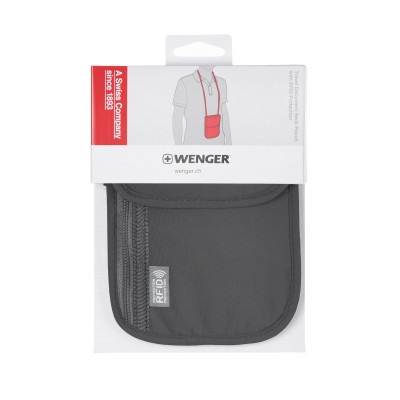 Гаманець на шию, Wenger Neck Wallet with RFID pocket, сірий (604589)
