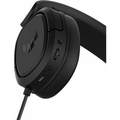 Гарнітура ігрова ASUS TUF Gaming H1 7.1, mini-jack/dual 3.5мм, 1.2м/1.2м, чорний (90YH03A2-B1UA00)