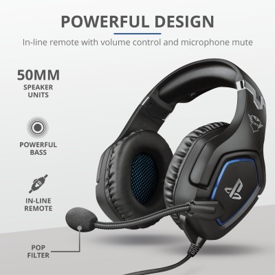 Гарнітура ігрова Trust GXT 488 Forze-G for PS4, 3.5мм, чорний