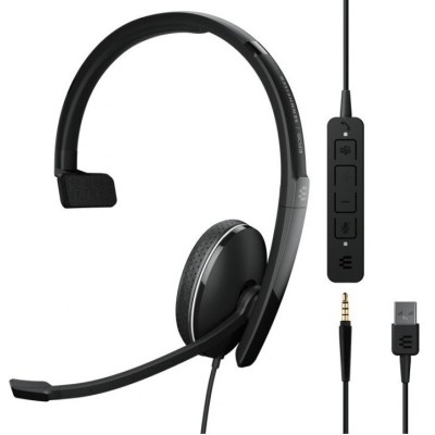 Гарнітура комп'ютерна моно On-Ear EPOS ADAPT 135T USB II, 3.5мм/USB, односпрямований, сертифікат Mic (1000900)
