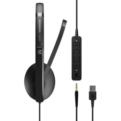 Гарнітура комп'ютерна моно On-Ear EPOS ADAPT 135T USB II, 3.5мм/USB, односпрямований, сертифікат Mic (1000900)
